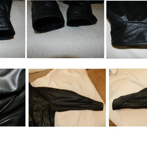 Wilsons Leather Vintage Black Leather Thinsulate Bomber Jacket Men's Size Medium - Picture 14 of 15